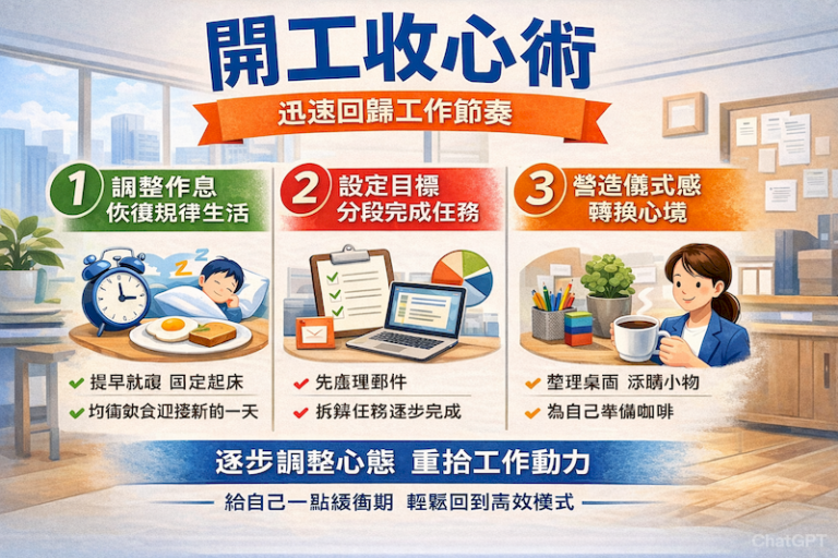 開工收心術大公開　三步驟迅速回歸工作節奏