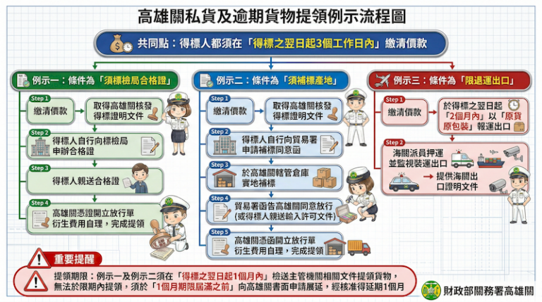 高雄關辦理私貨及逾期貨標售 歡迎各界踴躍投標